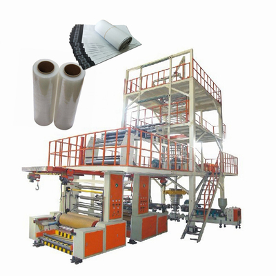 Film Stretch Film Machine Triple 3 Layer Plastic Nylon Coextrusion Extruder Fan Machine Price